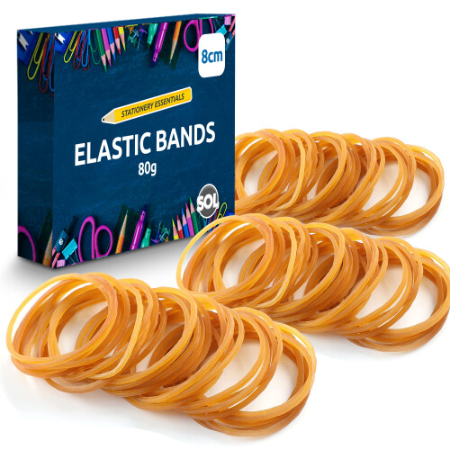 SOL (1 PACK (215-220 pieces)) Natural Elastic Rubber Bands Strong (Size 18)