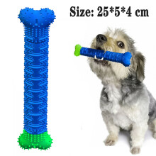 25cm Hund Kauspielzeug Zähne reinigen Stick Silikon Haustier Bürsten Zahnpflege