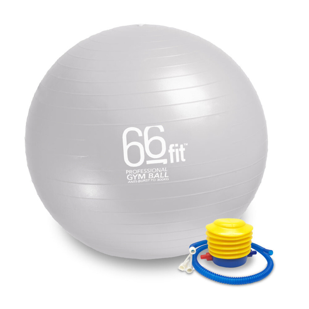 (70cm - Silver) 66fit Exercise Balls 
