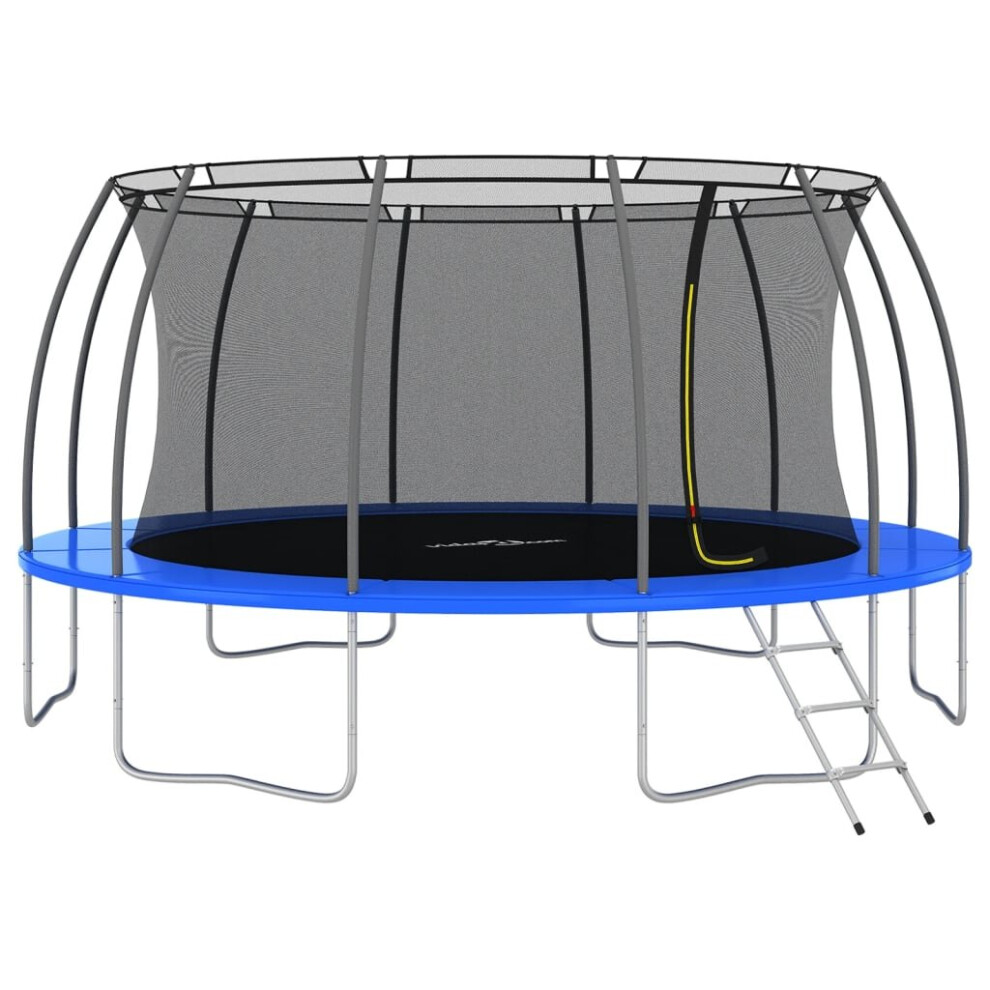 vidaXL Trampoline Set Round 488x90 cm 150 kg Outdoor Play Equipment Bouncer