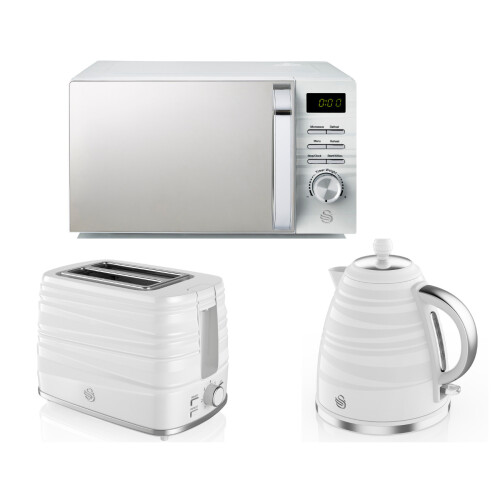 Swan Symphony White Kettle 2 Slice Toaster And Digital Microwave On Onbuy 9971