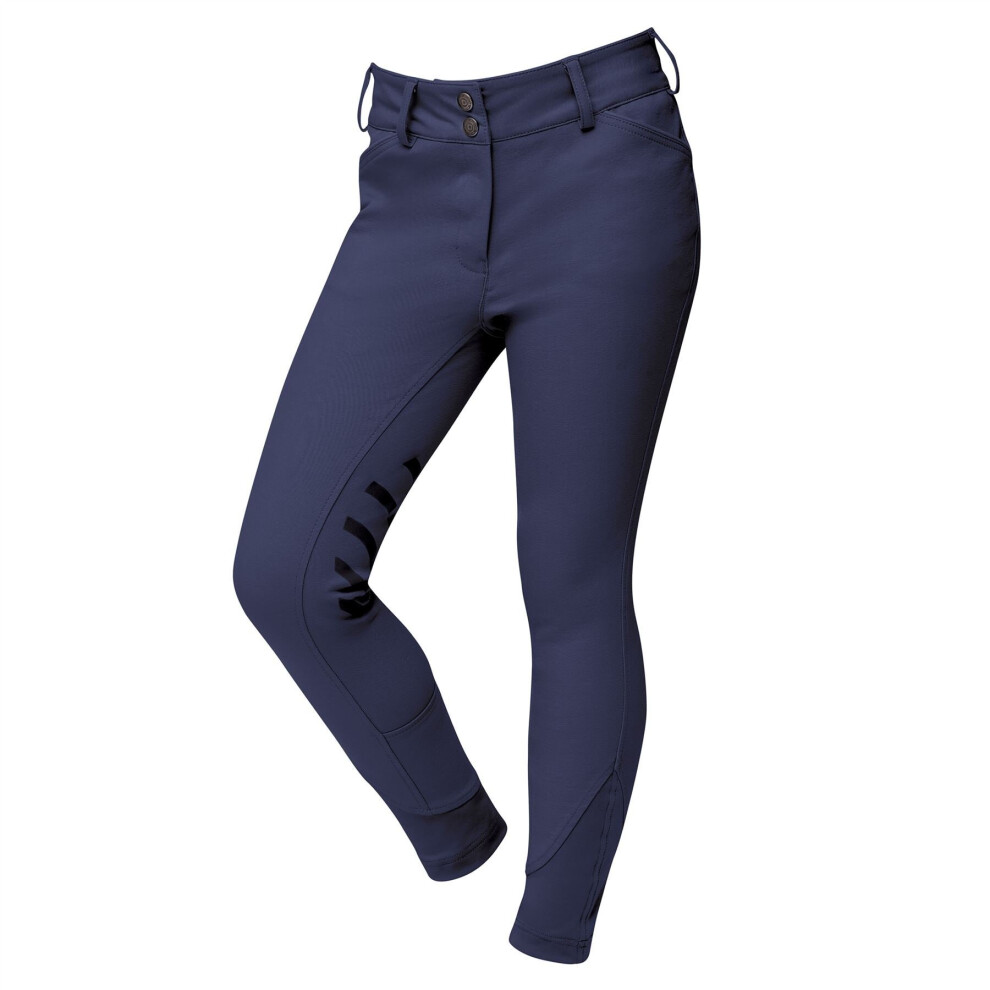 (Navy Blue, Childs 8/23 Inch) Dublin Prime Gel Knee Patch Breeches - Childs