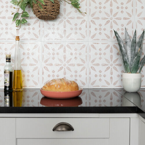 (1) VINTAGE FLOWERS Self-adhesive Wall Tiles