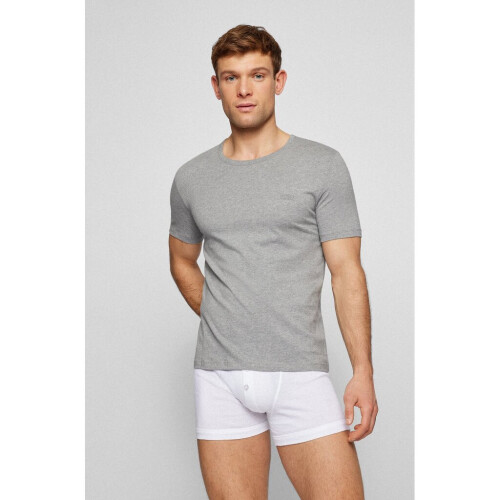 Hugo Boss (S) Hugo Boss 3 Pack Regular Fit Cotton T-Shirts - White / Black / Grey 2