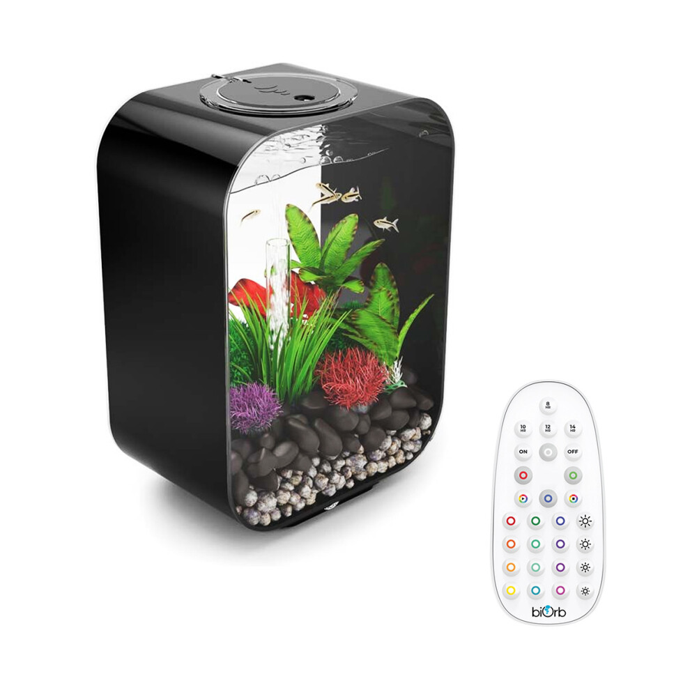 BiOrb LIFE 15L Black Aquarium Fish Tank with Multi Colour LED Lighting