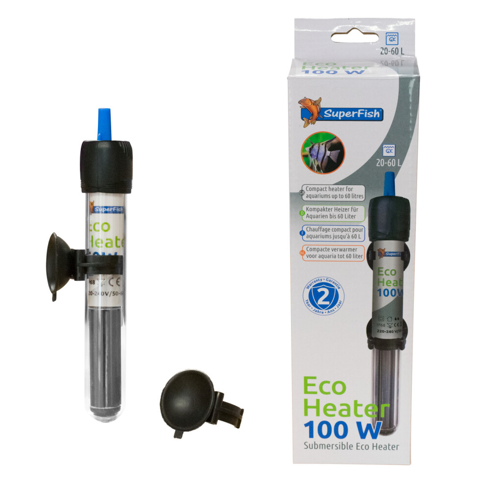 Superfish Eco Heater 100W 20-60L (21cm) Aquarium Heater