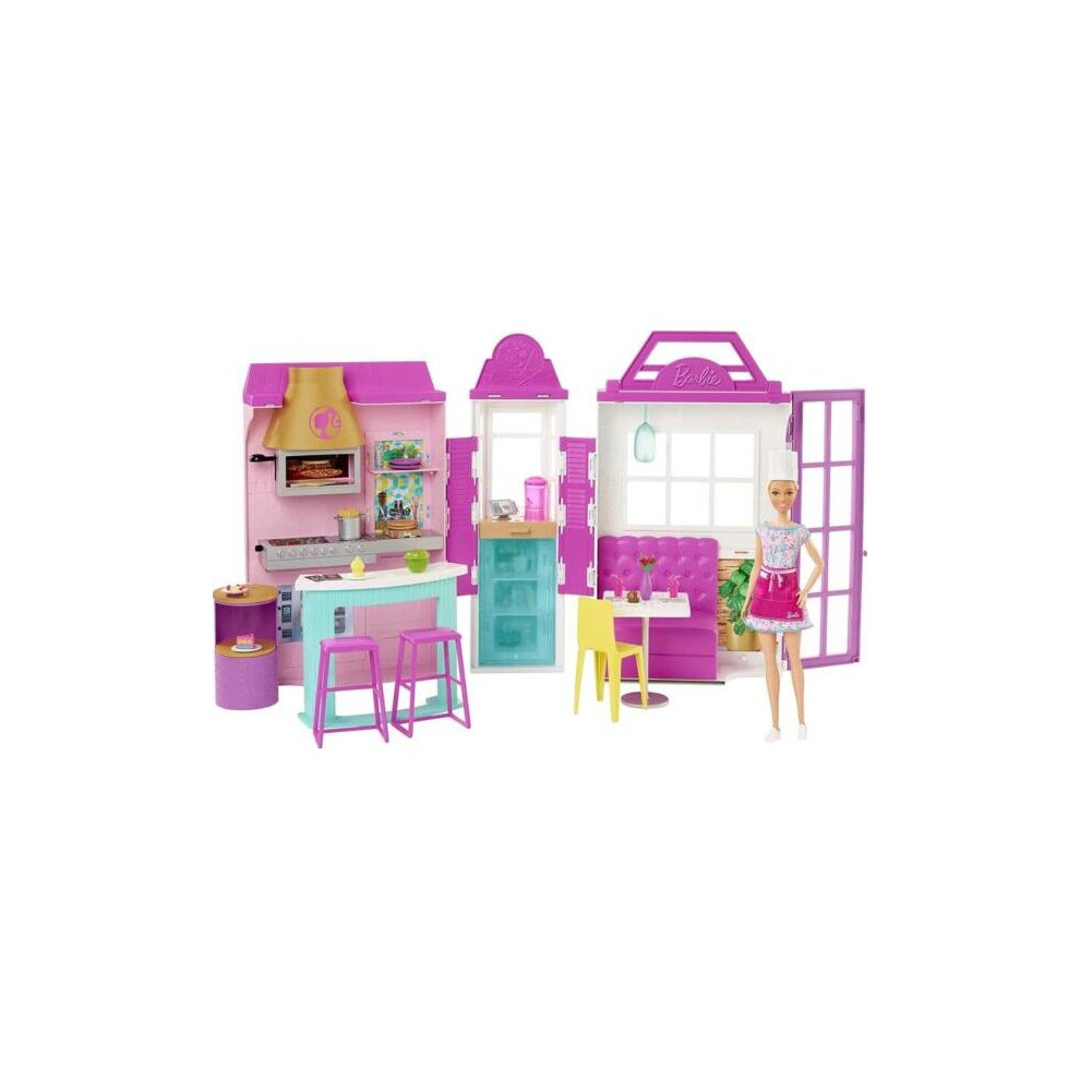 Barbie Cook N Grill Restaurant Playset And Doll