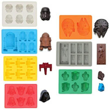 Sunerly Silicone Ice Tray Moulds in Star Wars Character Shapes, Ideal for Chocolate, Ice Cubes Trays, Jelly, Sweets, Desserts, Baking Soap and Ca