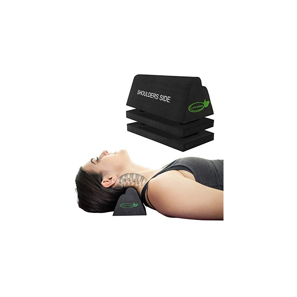 Cervical Orthotic Traction Block | Firm | Spinal & Neck Alignment | 3-Height Adjustable Design