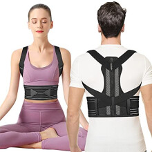 Aollop Posture Corrector for Men and Women Spine Back Support Adjustable Back Brace for Improving Posture, Providing Pain Relief from Neck Back S
