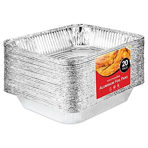 Pan Sizes 10-Pack Heavy Duty 9x13 Aluminum Pans Oven/Freezer