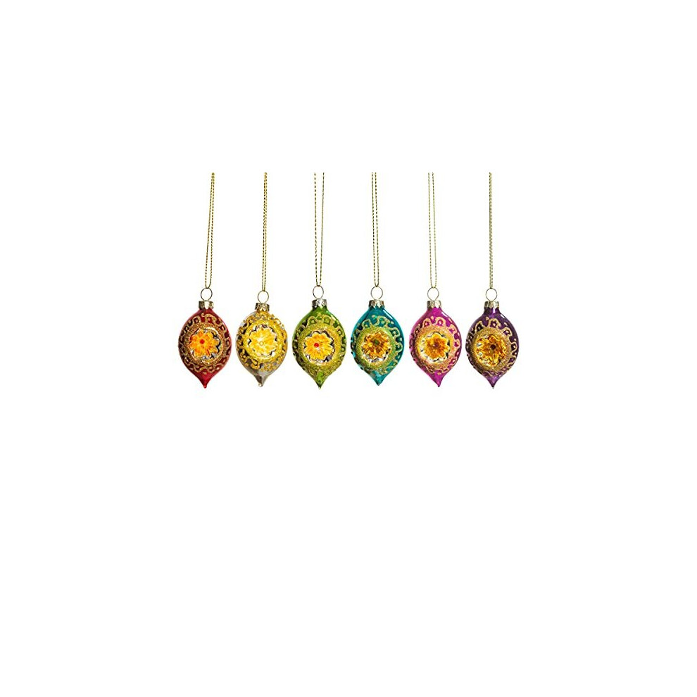 Sass & Belle Set of 6 Bright Metallic Open Faced Baubles