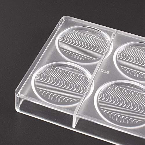 Moule  chocolat en Polycarbonate rond en forme de biscuit, machine  chocolat  mdaille, moule  chocolat DIY 2
