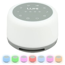 LUMI | White Noise Machine | White Noise Baby | Sound Machine with 7 Colour Night Light | 24 Sounds | Anxiety Relief | Baby Sleep Aid | White Noi