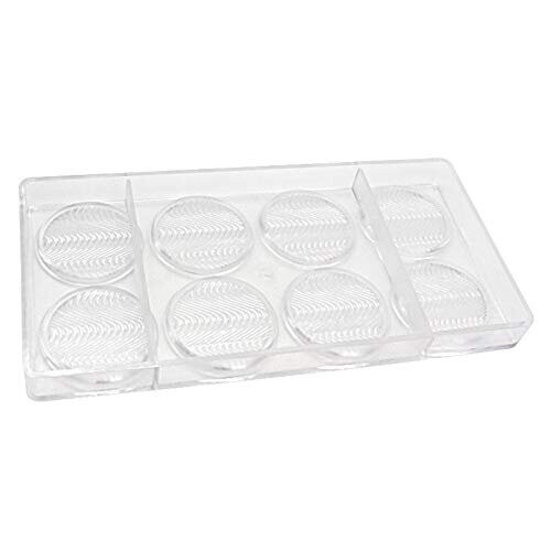 Moule  chocolat en Polycarbonate rond en forme de biscuit, machine  chocolat  mdaille, moule  chocolat DIY 1