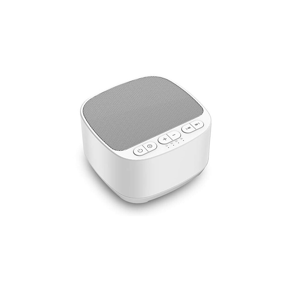 Magicteam White Sleep Sound Noise Machine With 40 Natural Soothing Sounds And Memory Function 32 Levels Of Volume Sleep Timer Sound Therapy For B