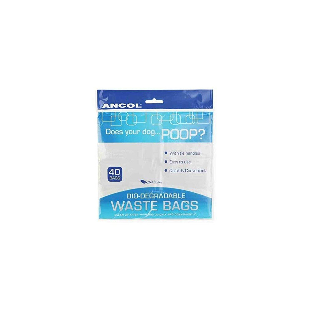Photos - Other for Dogs Ancol Bio-degradable 40 Waste Bags - Bulk Pack of 12