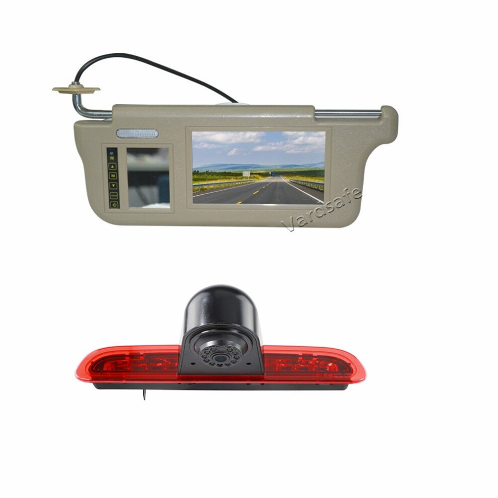 Vardsafe Brake Backup Reversing Camera & Sun Visor Rear View Mirror Monitor For Toyota Hiace 2005-2018 Light 785691383129