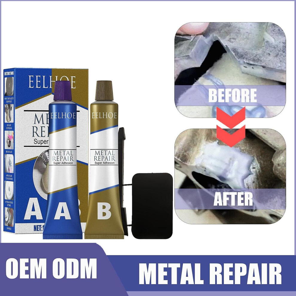 Metal Repair Glue Set, Waterproof Magic Welding Glues,Industrial Heat Resistance Cold Weld Metal Repair Paste Crack 736100507582