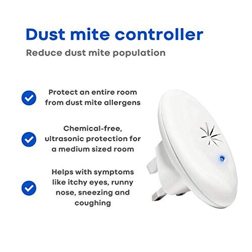 Drontek Dust Mite Controller for AsthmaAllergies and Eczema, White 1
