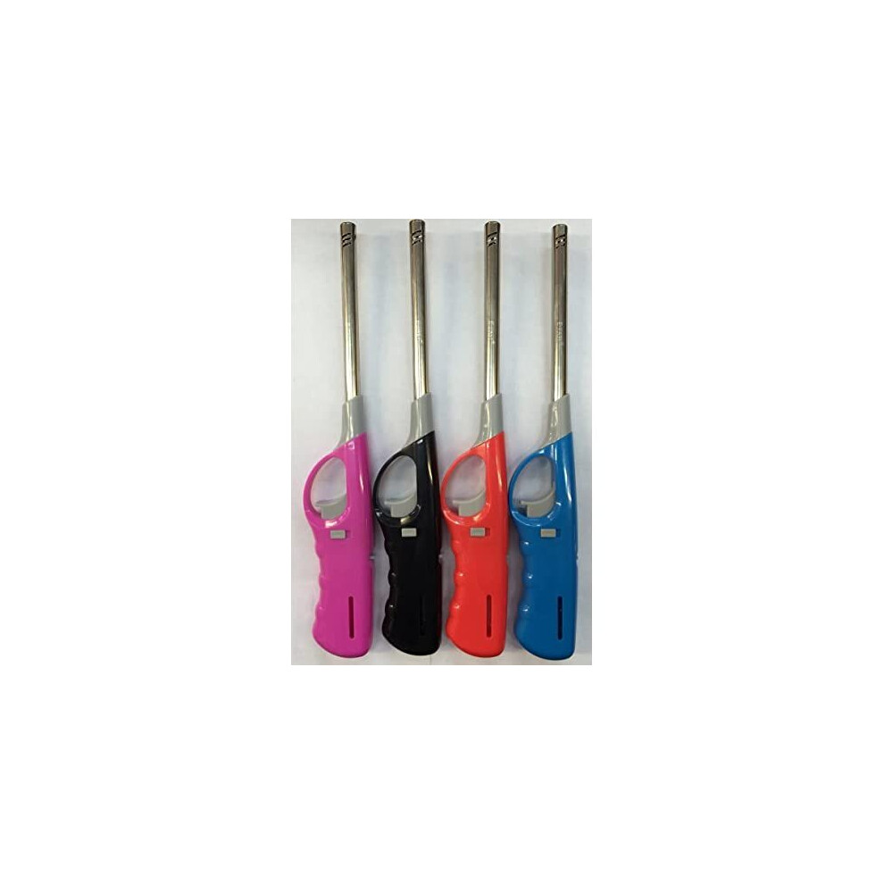 E Fast Ce4 Pack Of 12 Refillable Safety Gas Candle Bbq Fire Lighter, Plastic, Multi-Colour, 27Cm, Large
