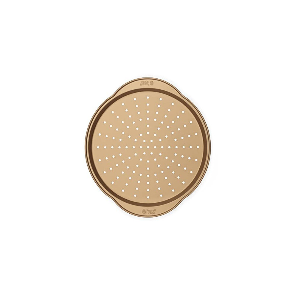 Russell Hobbs RH02338GEU7 Opulence Non-Stick Pizza Pan, Round Baking Tray for Garlic Bread, Flatbreads and More, Easy Clean, PFOA Free, Oven Saf
