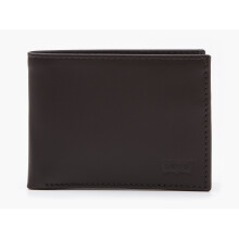Levi's Men's Bovine Full Grain Leather Wallet ~ Batwing BiFold brown
