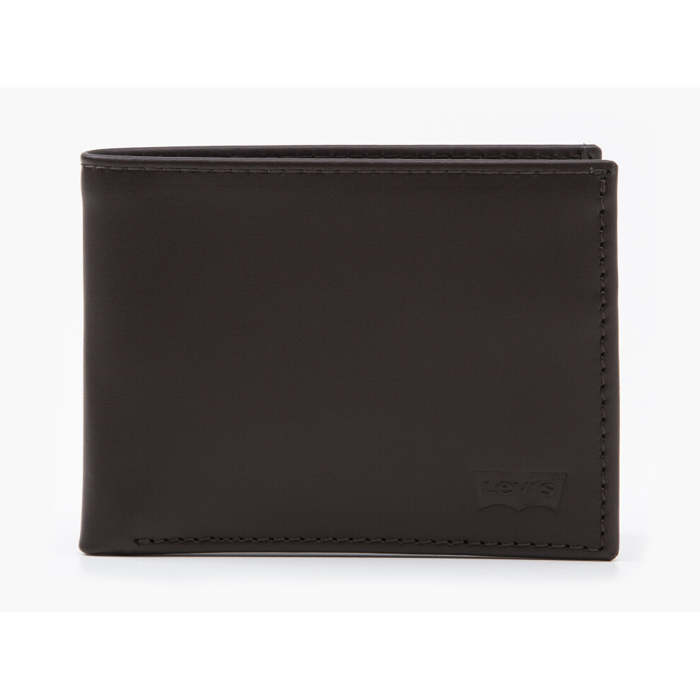 Levi's Men's Bovine Full Grain Leather Wallet  ~ Batwing BiFold brown