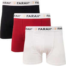 (2XL, Assorted) Farah Mens Sainz 3 Pack Elasticated Underwear Boxers Boxer Shorts - Assorted
