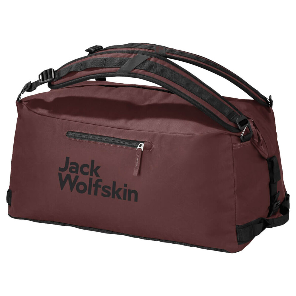 (One Size, Cordovan Red) Jack Wolfskin Unisex 2022 Traveltopia 45 Sustainable Robust Duffle Bag