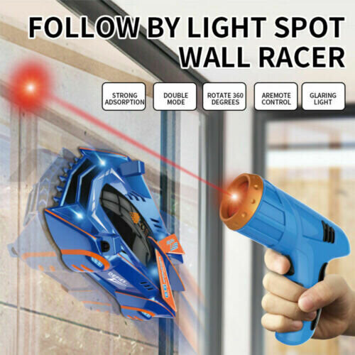 Blå laser väggklättrande racingbil IR-styrd RC-stuntbil 2