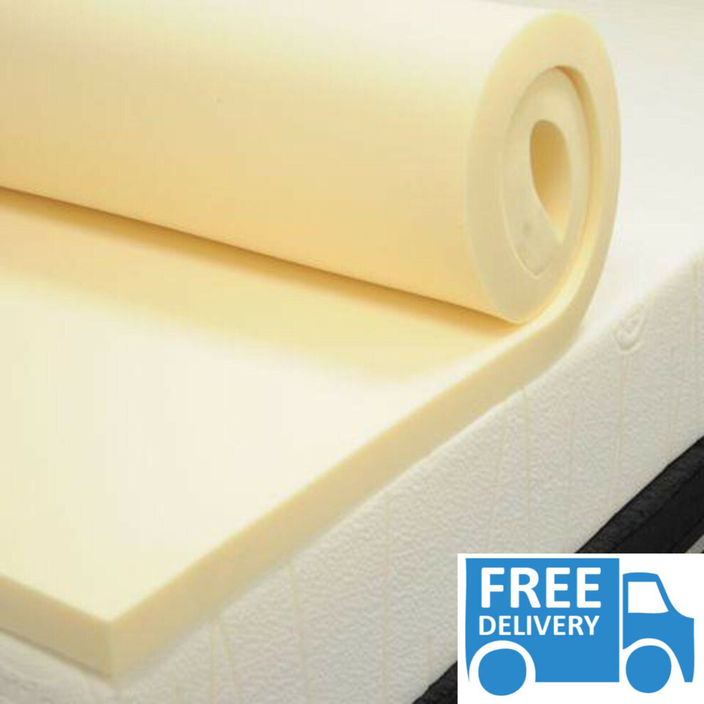 (2 inch Memory (5 cm), Small Double 4FT) ORTHOPEDIC MEMORY FOAM MATTRESS TOPPER