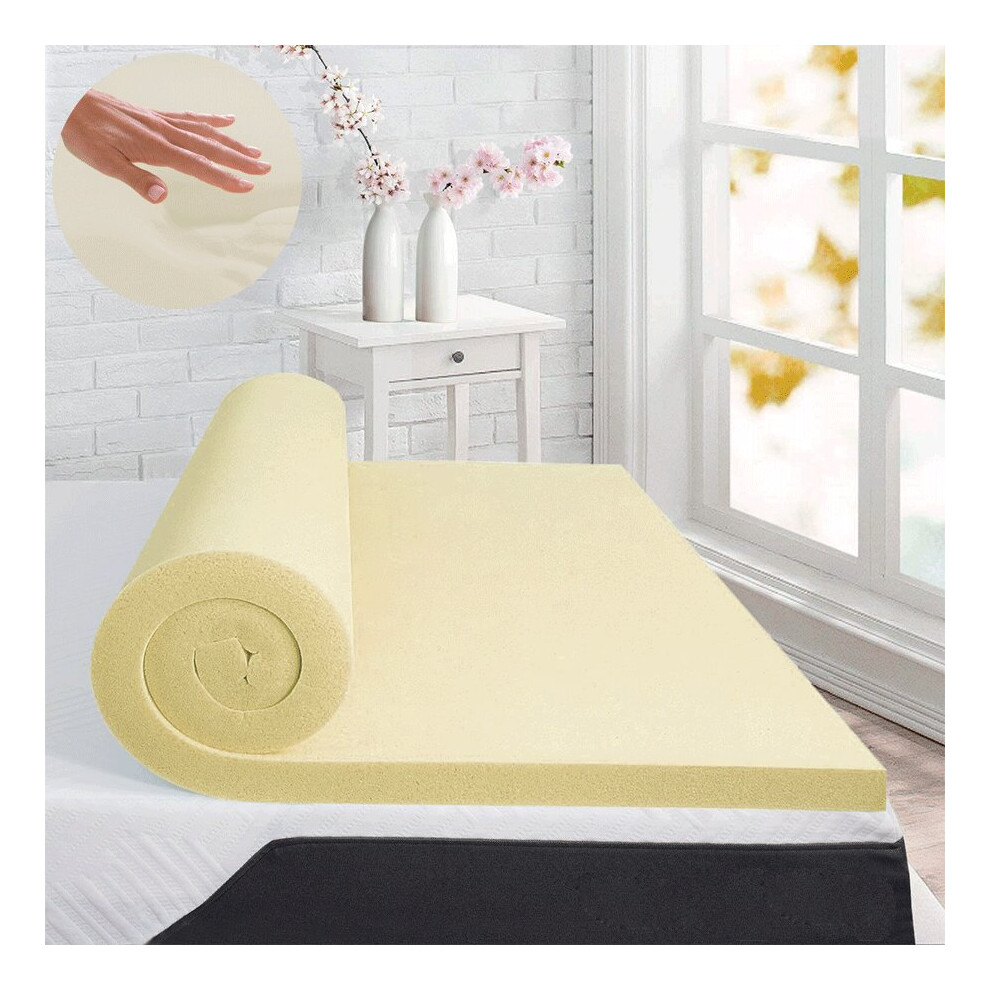 Northern Luxe (1 Inch (2.5 Cm), Super King 6Ft ) Orthopedic Memory Foam Mattress Toppers Cream