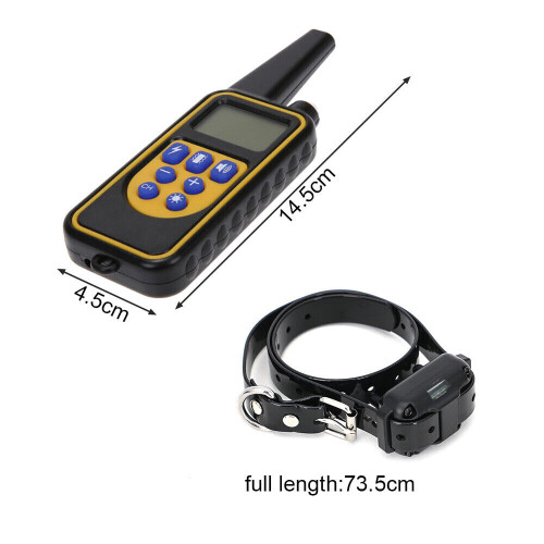 Pet Dog Training Collar 800m Waterproof Rechargeable Electric Display 1