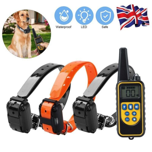 Pet Dog Training Collar 800m Waterproof Rechargeable Electric Display
