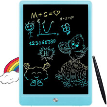 (Blue) Lcd Writing Tablet Erasable Doodle Board Kids Reusable Drawing Pads Small Blackboard