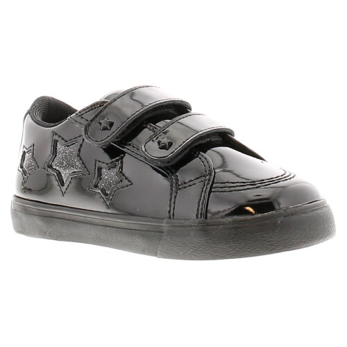KicKers (Black, 8.5 (Children's)) Kickers Tovni Star Vel Girls' Shoes UK Size