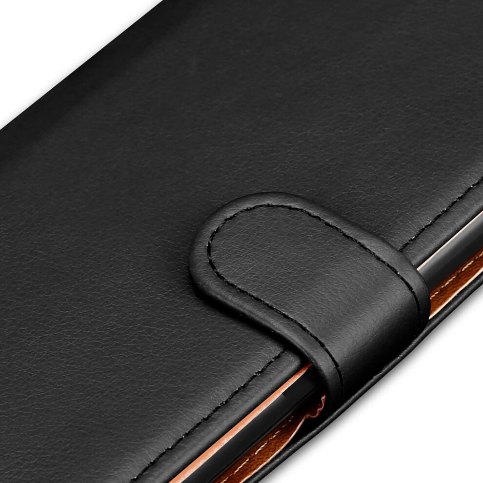 black--iphone-14--6-1-case-leather-wallet-book-stand-view