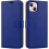 (Blue) iPhone 14 (6.1)Case Leather Wallet Book Stand view 1