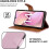 (Rose Gold) iPhone 14 (6.1)Case Leather Wallet Book Stand view 7