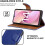 (Blue) iPhone 14 (6.1)Case Leather Wallet Book Stand view 7