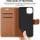 (Blue) iPhone 14 (6.1)Case Leather Wallet Book Stand view 3