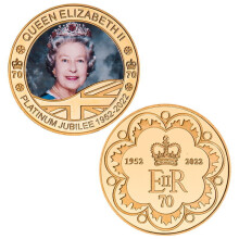 (G) British Queen Elizabeth Commemorative Coin Collection Gift Plating Commemorative Medal