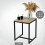 URBN Living Wood Square Modern Sofa Side Lounge Coffee Table Nightstand Metal Legs 2