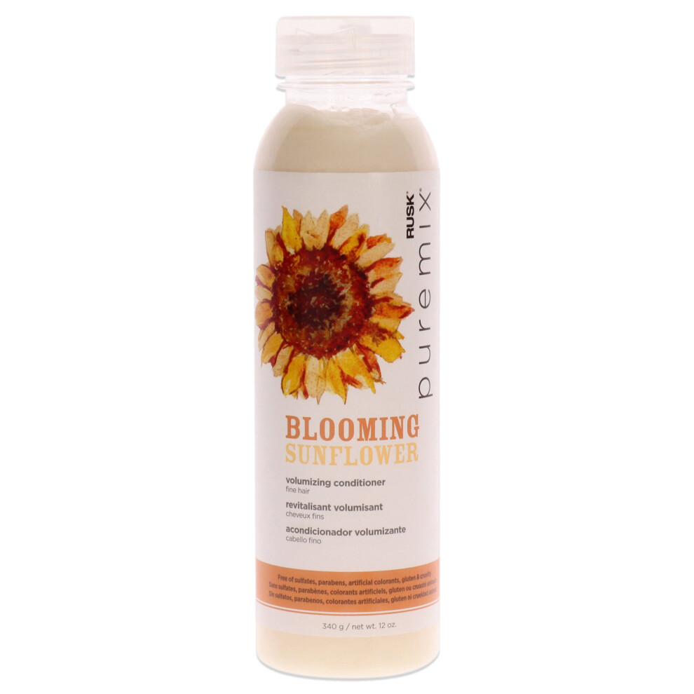 Rusk Puremix Blooming Sunflower Volumizing Conditioner - Fine Hair For Unisex 12 Oz Conditioner