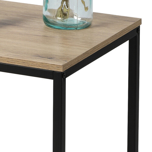 URBN Living Wood Square Modern Sofa Side Lounge Coffee Table Nightstand Metal Legs 2