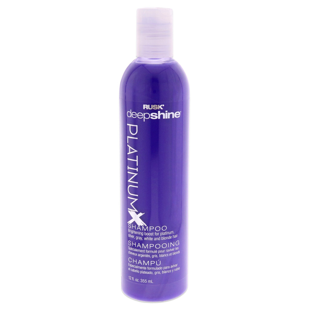 Rusk Yellow Deepshine Platinumx Shampoo For Unisex 12 Oz Shampoo