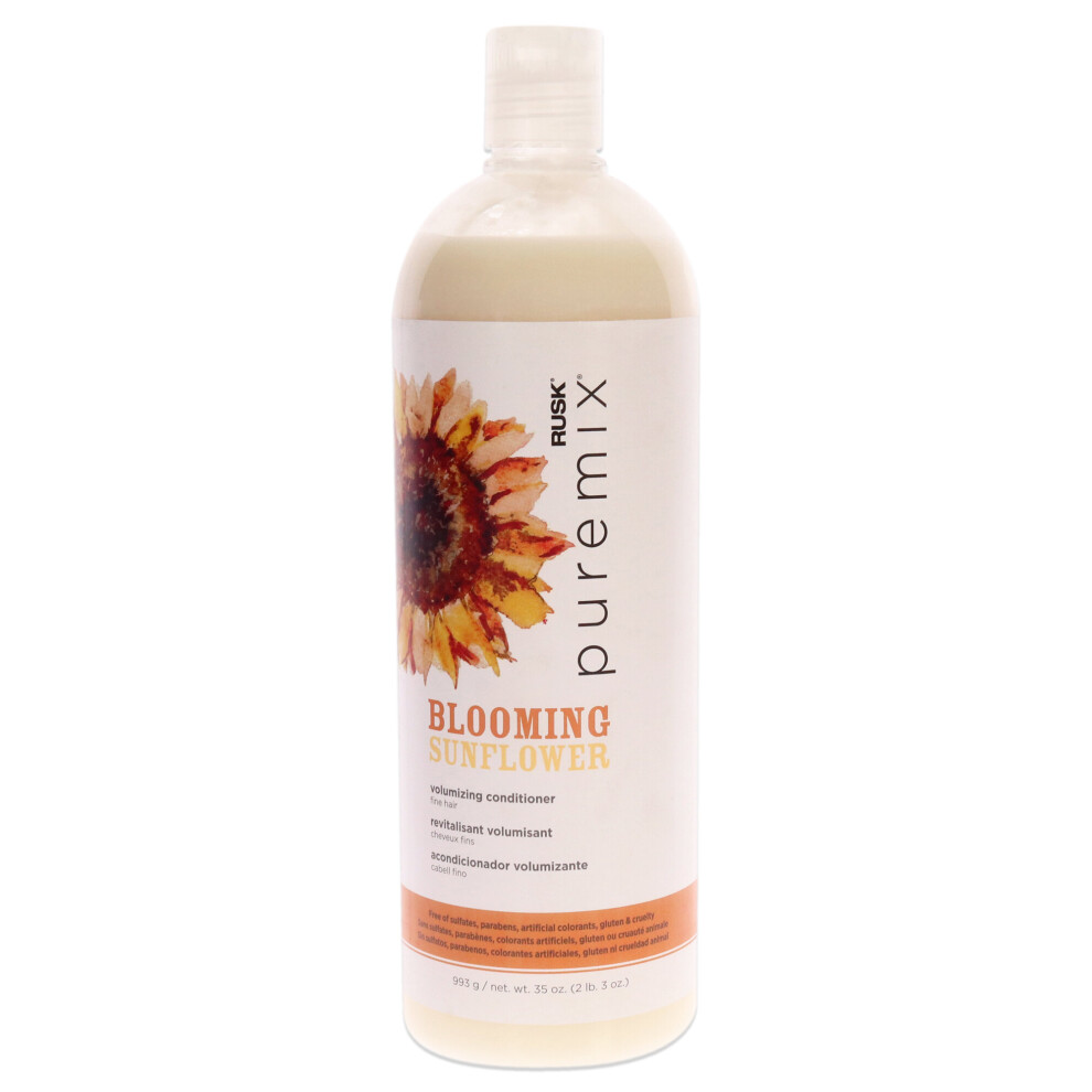 Rusk Puremix Blooming Sunflower Volumizing Conditioner - Fine Hair For Unisex 35 Oz Conditioner