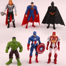 (6pcs set) Avengers Super Heroes Action Figures Captain America Thor Spider Man Iron Man Dolls Toy Set