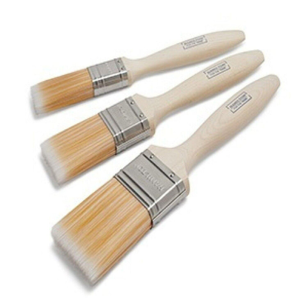 HAMILTIN 3100103-900 FOR THE TRADE SYNTHETIC FINE TIP FLAT PAINT BRUSH 3PC SET